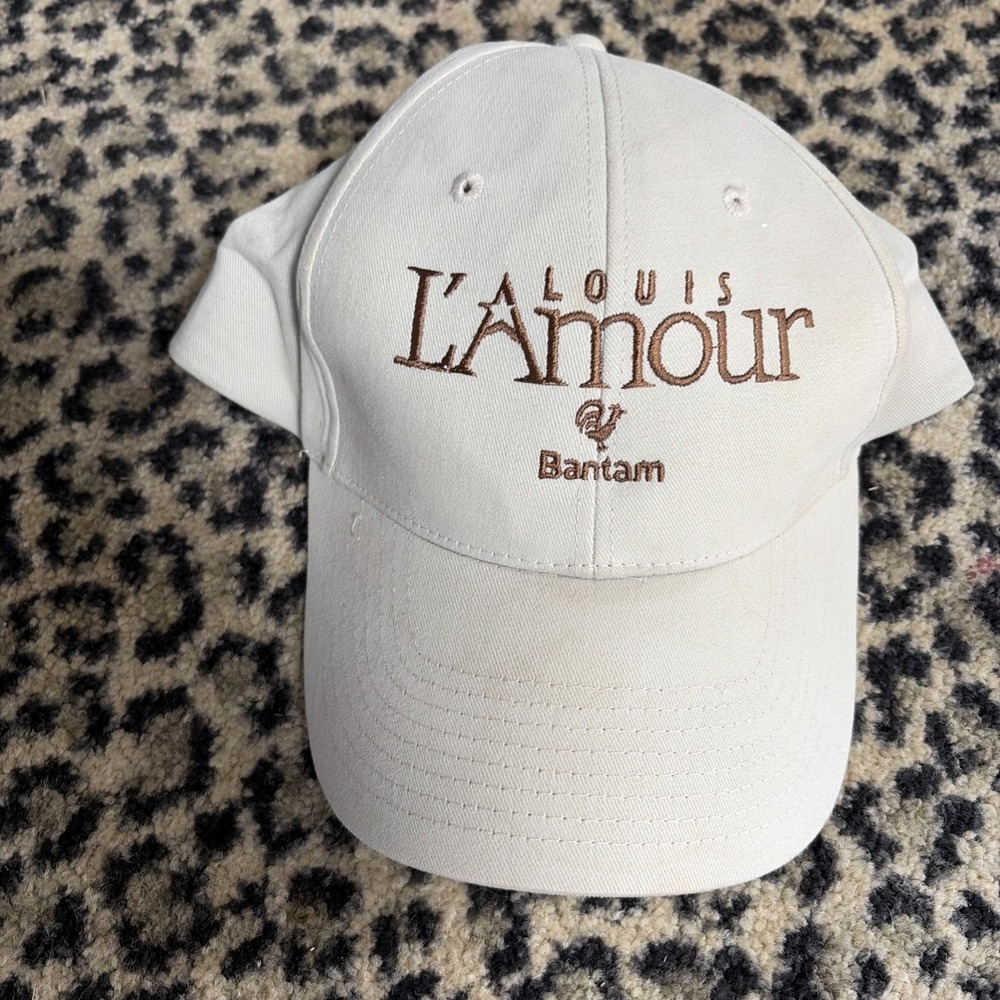 LOUIS L'AMOUR‎ HAT CAP ADJUSTABLE STRAPBACK Tan BANTAM BOOKS EMBROIDERED